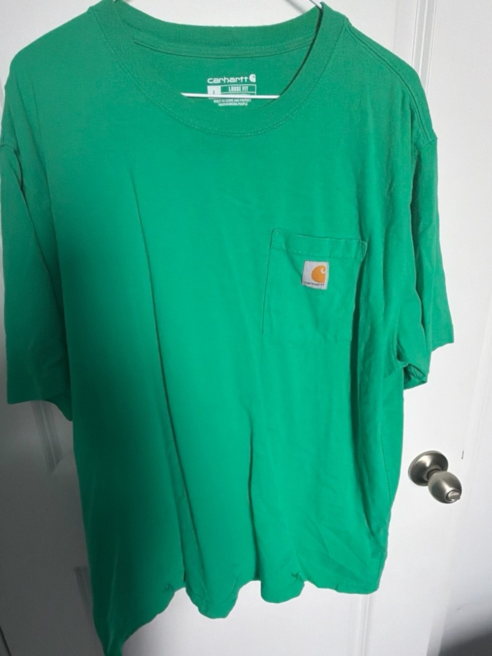 Carhartt Men’s Bright Green Short Sleeve Pocket Tee